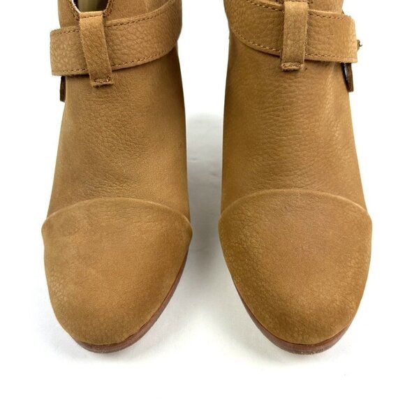 Rag & Bone Harlow Boots 36.5 Tan Brown Suede Nubuck Leather Ankle Bootie 6.5 - Picture 6 of 12